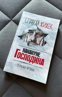 Книга «Накануне Господина: сотрясая рамки» - автор Жижек Славой, мягкий переплёт, кол-во страниц - 274, издательство «Европа»,  серия «Тетрадки Gefter.ru», ISBN 978-5-906226-91-4, 2016 год