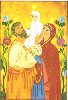 Книга «Житие святых праведных Иоакима и Анны в пересказе для детей» -  мягкий переплёт, кол-во страниц - 48, издательство «Никея»,  серия «Жития святых в пересказе для детей», ISBN 978-5-907984-41-7, 2025 год