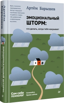 Книга «Эмоциональный шторм: что делать, когда тебя накрывает. Успокойся. Прямо сейчас » - автор  Барышев Артём Николаевич, твердый переплёт, кол-во страниц - 272, издательство «Питер»,  серия «Сам себе психолог», ISBN 978-5-4461-4310-8, 2025 год