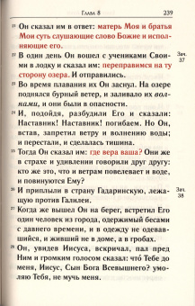 Книга «Святое Евангелие крупным шрифтом на русском языке c выделением слов Спасителя красным цветом» -  твердый переплёт, кол-во страниц - 416, издательство «Сретенский монастырь»,  ISBN 978-5-7533-1991-3, 2025 год